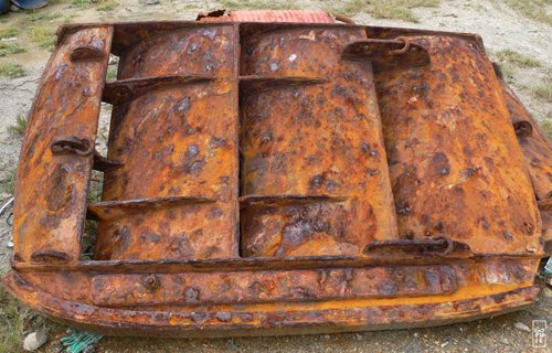 Rusty trawler door - Panneau de fond de chalutier rouillé